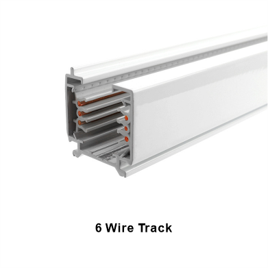 6 Wire Recessed Track